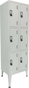 Cacifos Metálico Duplo 6 Cacifos 1900x600x500 mm Standard