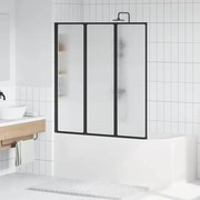 vidaXL Resguardo de duche Preto 132 x 2 x 140 cm Alumínio