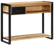 vidaXL Mesa consola 100x35x75 cm manga de madeira áspera maciça