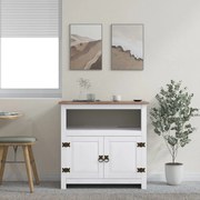 vidaXL Móvel de TV Corona pinho mexicano 80x43x78 cm branco
