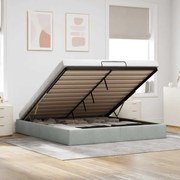 vidaXL Estrutura de cama otomana sem colchão 200x200 cm cinzento claro