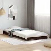 vidaXL Estrutura de cama 90x190 cm derivados de madeira e metal preto