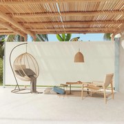 vidaXL Toldo lateral retrátil para pátio 220x600 cm cor creme