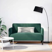 vidaXL Sofá-luvas 109 cm veludo verde-escuro