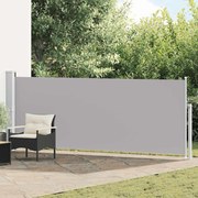 vidaXL Toldo lateral retrátil para pátio 140x500 cm cinzento