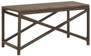 vidaXL Banco de jardim 80 cm vime PE castanho