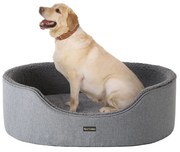 FEANDREA Cama para cachorro, cama para animais de estimação, almofada reversível, 92 x 72 x 28 cm, cinza PGW33GG