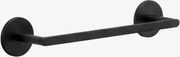 Toalheiro Adesivo De Parede Com Barra Para Casa De Banho Em Aço Inoxidável Caldrumi Preto Mate & ↔︎ 30 Cm - Sklum