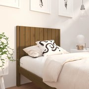 vidaXL Cabeceira de cama 95,5x4x100 cm pinho maciço castanho mel