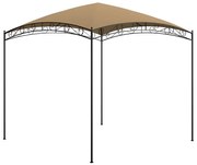 Gazebo 3x3x2,65 m 180 g/m² cinzento-acastanhado