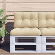 vidaXL Almofadão paletes 60x40x12 cm tecido bege