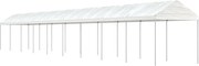 vidaXL Gazebo com telhado 20,07x2,28x2,69 m polietileno branco