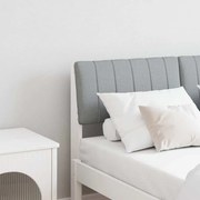 vidaXL Cabeceira estofada Cinzento-claro 120 cm