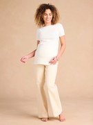 Jeans largos com faixa seamless, para grávida, da ENVIE DE FRAISE cru