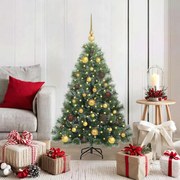 vidaXL Árvore de Natal Artificial com 150 LEDs Verde 120 cm PE e PVC