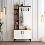 Cabide Viyana D – Nogueira e Branco – 90x200x35 cm