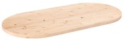 vidaXL Tampo de mesa oval 90x45x2,5 cm madeira de pinho maciça