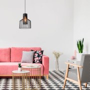 Candeeiro de Teto Atos – Preto – 30 x 30 cm