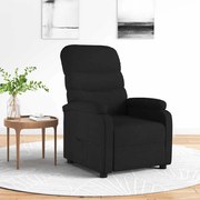 vidaXL Poltrona reclinável tecido preto