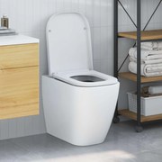 vidaXL Assento de Vaso Sanitário Branco 47,5 x 35 x 3,6 cm Duroplast