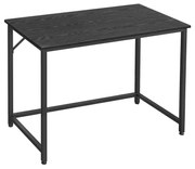 Mesa VASAGLE, mesa pequena para computador, mesa de escritório, para estudo, quarto, 50 x 100 x 75 cm, design industrial, estrutura de metal, preto LWD041B56