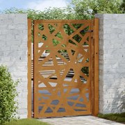 vidaXL Portão de jardim 100x125 cm em aço resistente às intempéries com design leve