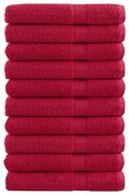 vidaXL Toalhas de sauna premium SOLUND 10pcs 80x200cm 600gsm vermelho