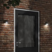 vidaXL Candeeiro de parede para exterior alumínio fundido preto