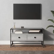vidaXL Móvel de TV 80x35x45 cm derivados de madeira cinzento sonoma