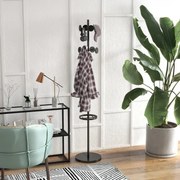 Cabide de Pé Vladik – 177 cm – Preto – 12 Ganchos – Design Moderno