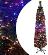 vidaXL Árvore de Natal artificial fina c/ suporte 120 cm fibra ótica
