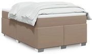 Cama com molas/colchão 120x200 cm couro artificial cappuccino
