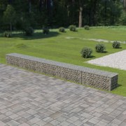 vidaXL Muro gabião com tampas aço galvanizado 600x50x50 cm