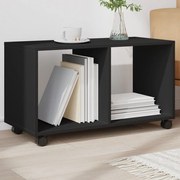 vidaXL Móvel com rodas 72x33x42,5 cm derivados de madeira preto