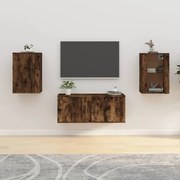 vidaXL Móveis de TV de parede 2 pcs 40x34,5x60 cm carvalho fumado