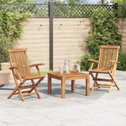 vidaXL Cadeiras de jardim dobráveis 2 pcs madeira maciça de teca