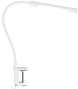 Candeeiro de mesa com clip branco com LED e dimmer tátil - Lionard Moderno