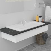 vidaXL Lavatório embutido 91x39,5x18,5 cm cerâmica branco