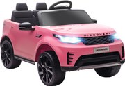 AIYAPLAY Carro elétrico infantil veículo elétrico Land Rover Discovery 12V telecomando 2,4 G 2 motores 105x68,5x58cm rosa | Aosom Portugal