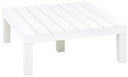 Mesa de jardim 78x78x31 cm plástico branco