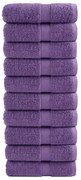 vidaXL Toalhas de rosto premium SOLUND 10 unidades Roxo 30x30 cm 600 g/m²