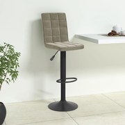 vidaXL Banco de bar veludo cinzento-claro
