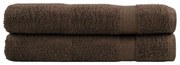 vidaXL Toalhas premium SOLUND 2 pcs 100x200 cm 600 gsm castanho