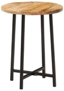 vidaXL Mesa de centro 35x35x45 cm madeira de mangueira maciça e ferro