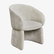 Pacote De 2 Poltronas De Chenille Vasilis Tecido Chenille Cinza Claro - Sklum