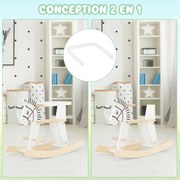 Andador de bebê com alça para meninos e meninas de 3 anos ou mais - Branco