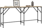 vidaXL Mesa consola 180x29x75 cm derivados de madeira carvalho sonoma