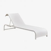 Espreguiçadeira Reclinável Em Aço Marietta Gardénia Branco - Sklum
