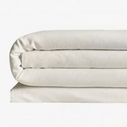 Capa De Edredão Em Linho De 160 G/m² Sorana Branco & Cama 135/140cm (220 X 220 Cm) - Sklum