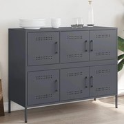 vidaXL Aparador 100,5x39x79 cm aço antracite